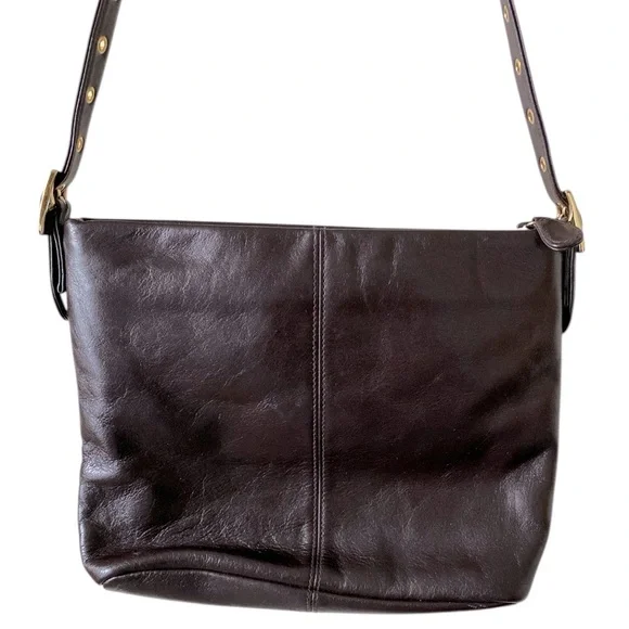 Etienne Aigner Vintage Genuine Cowhide Brown Leather Crossbody Handbag OS - Picture 3 of 11